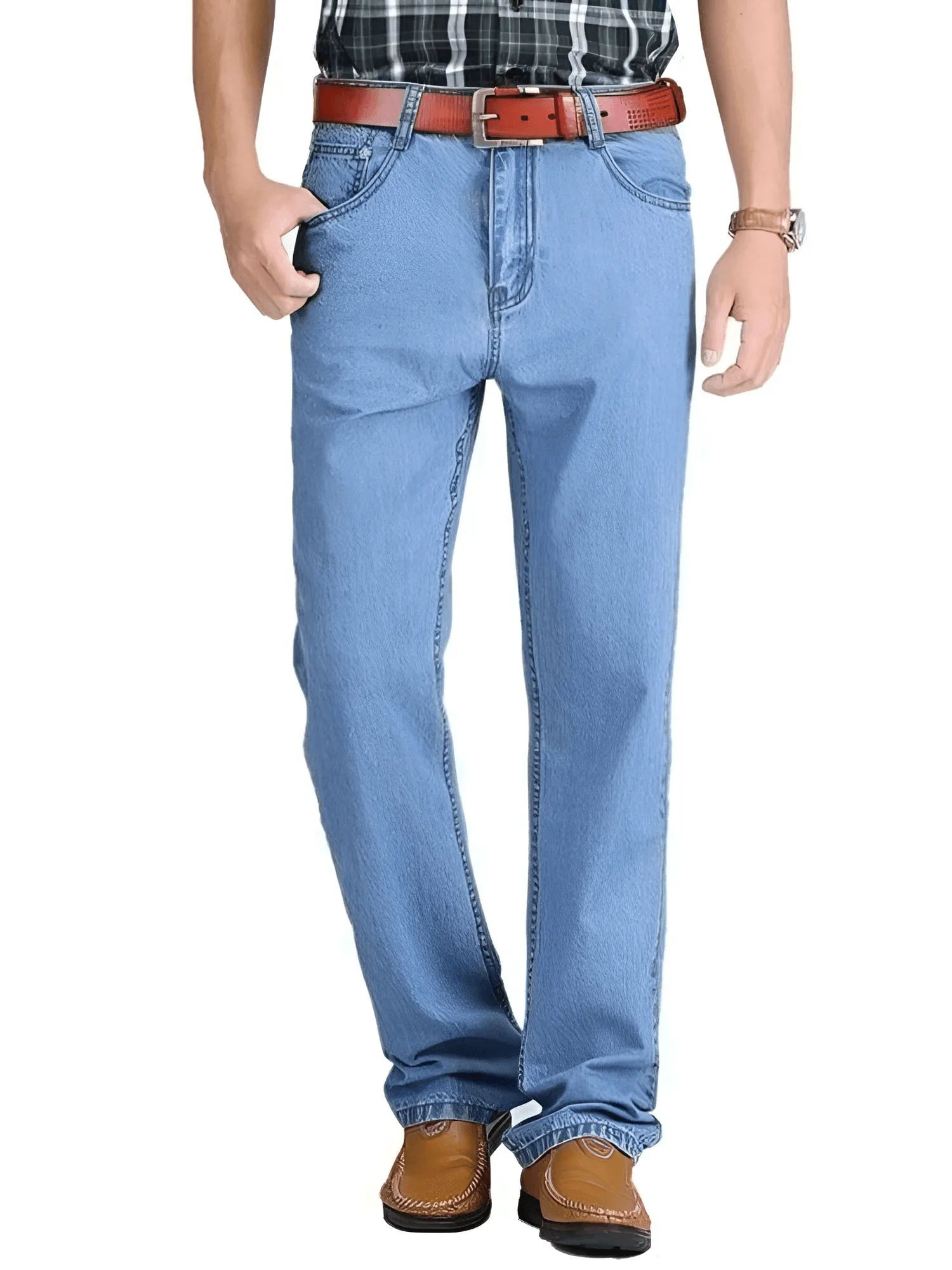 Men's Lightweight Casual Jeans - 100% Cotton!