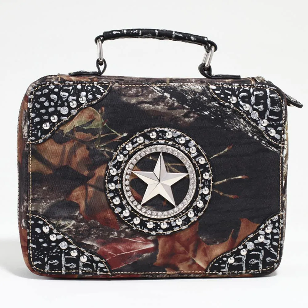 Mossy Oak Studded Camouflage Travel/Business Bag