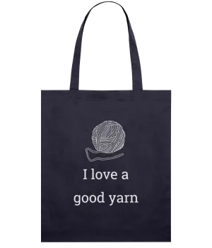 Navy Light Tote Bag - I love a good yarn