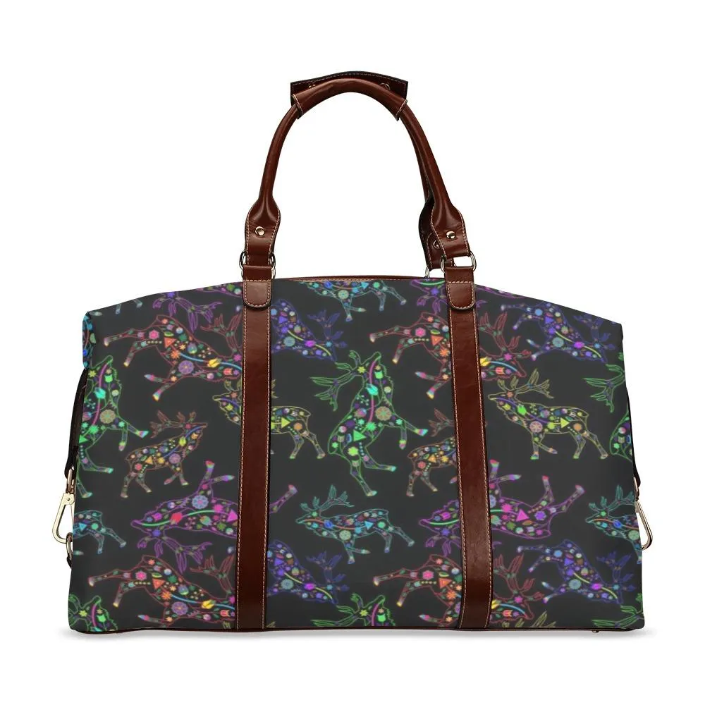 Neon Floral Elks Classic Travel Bag