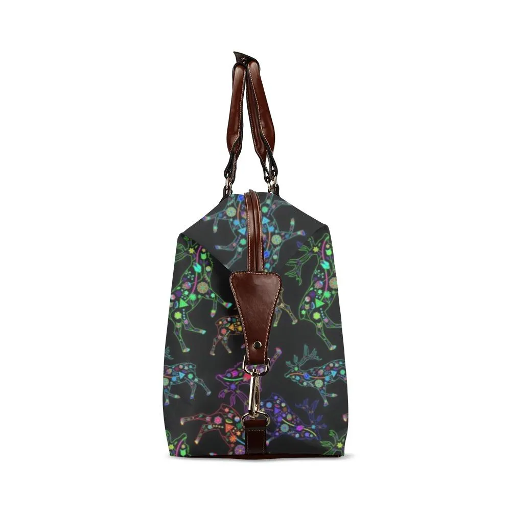 Neon Floral Elks Classic Travel Bag