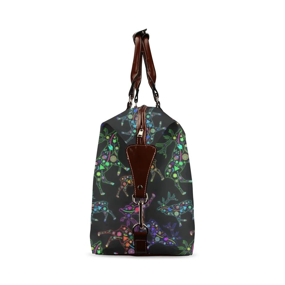 Neon Floral Elks Classic Travel Bag