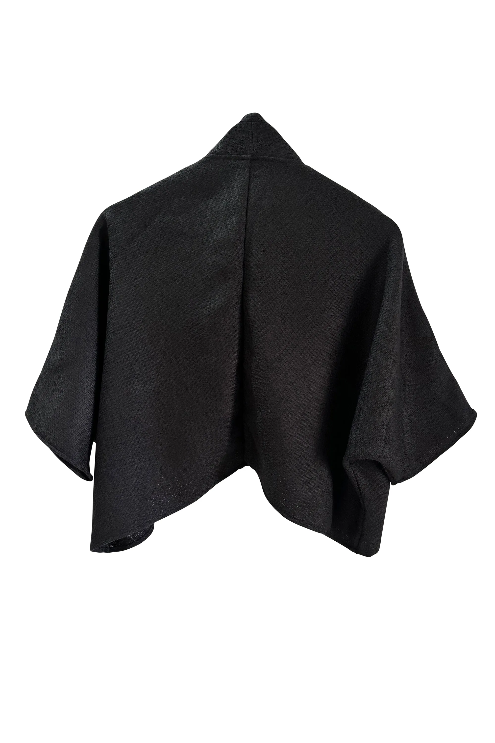 NEW! Wool Waterfall Bolero Black Honeycomb