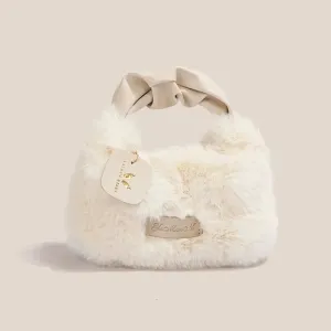 Plush Tote Bag - Versatile Crossbody Wool Bag