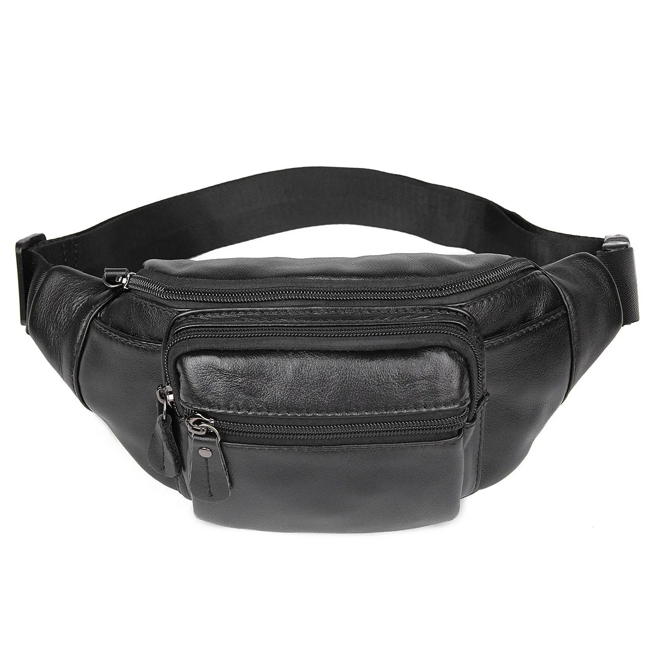 Polare Genuine Leather Fanny Pack/Waist Bag/Organizer (Classic Style)