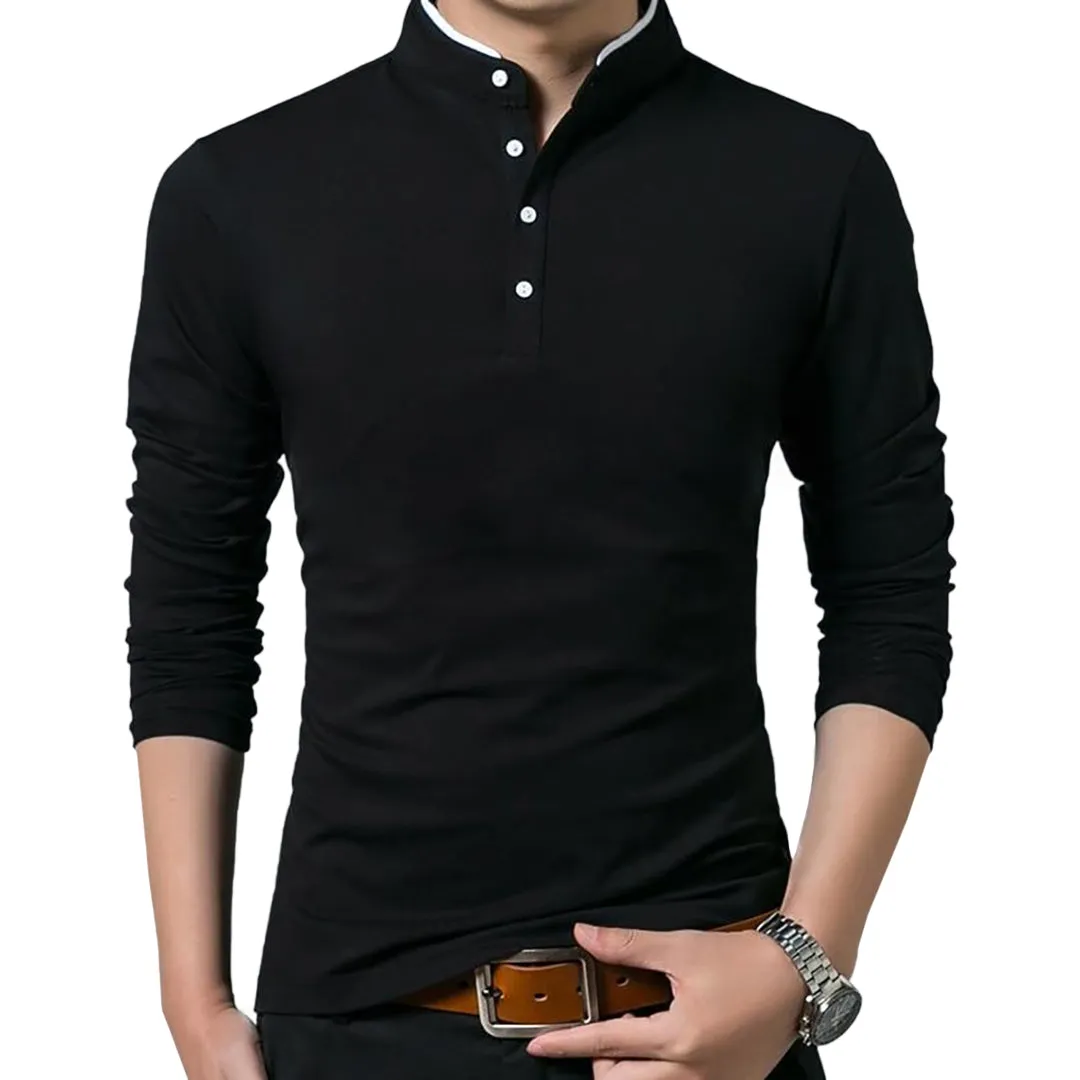 Pologize™ Business Mandarin Collar Polo Shirt