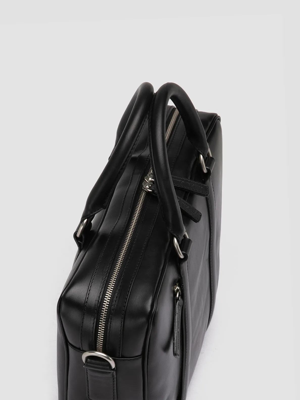 QUENTIN 010 - Black Leather Bag