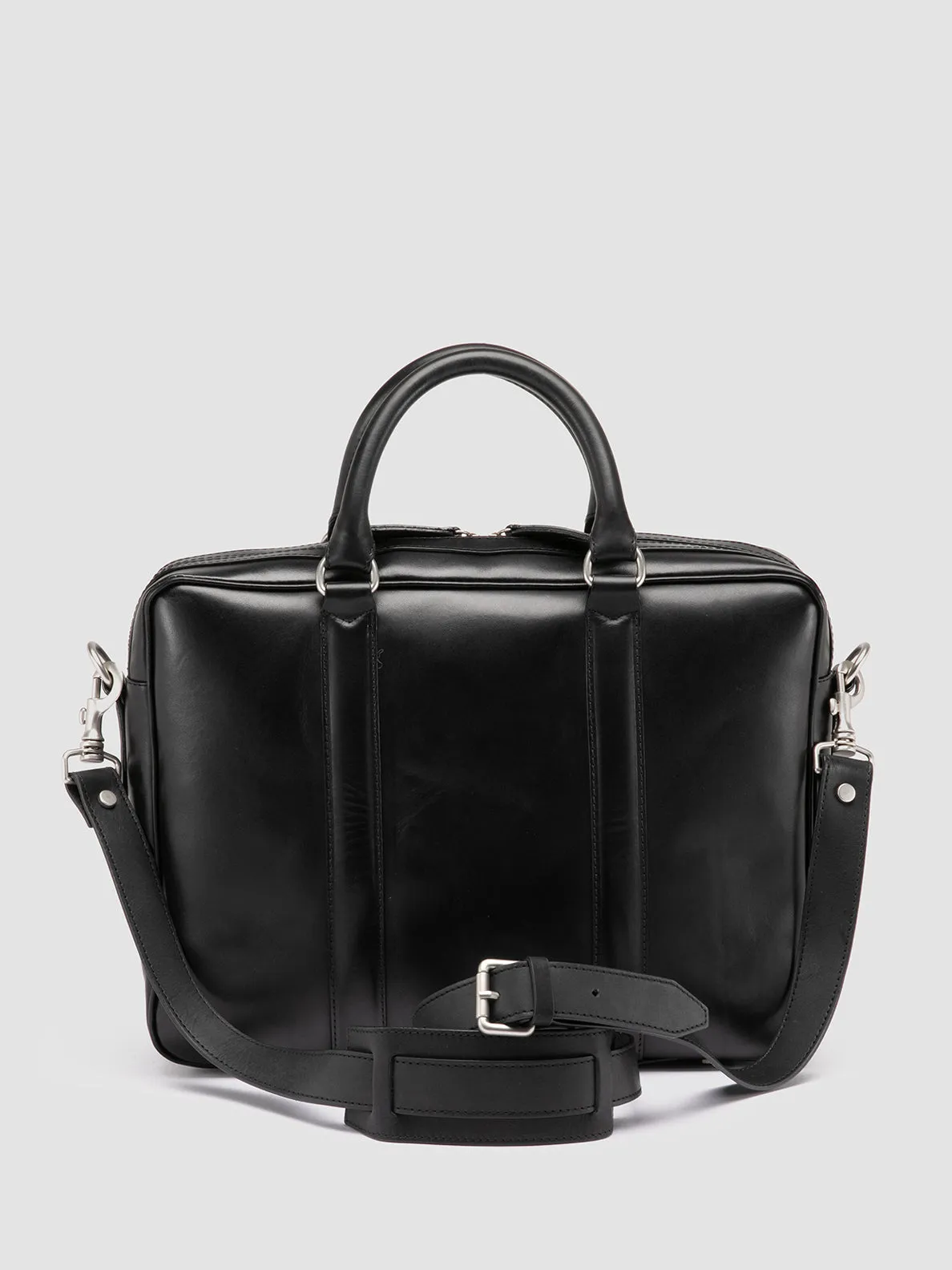 QUENTIN 010 - Black Leather Bag