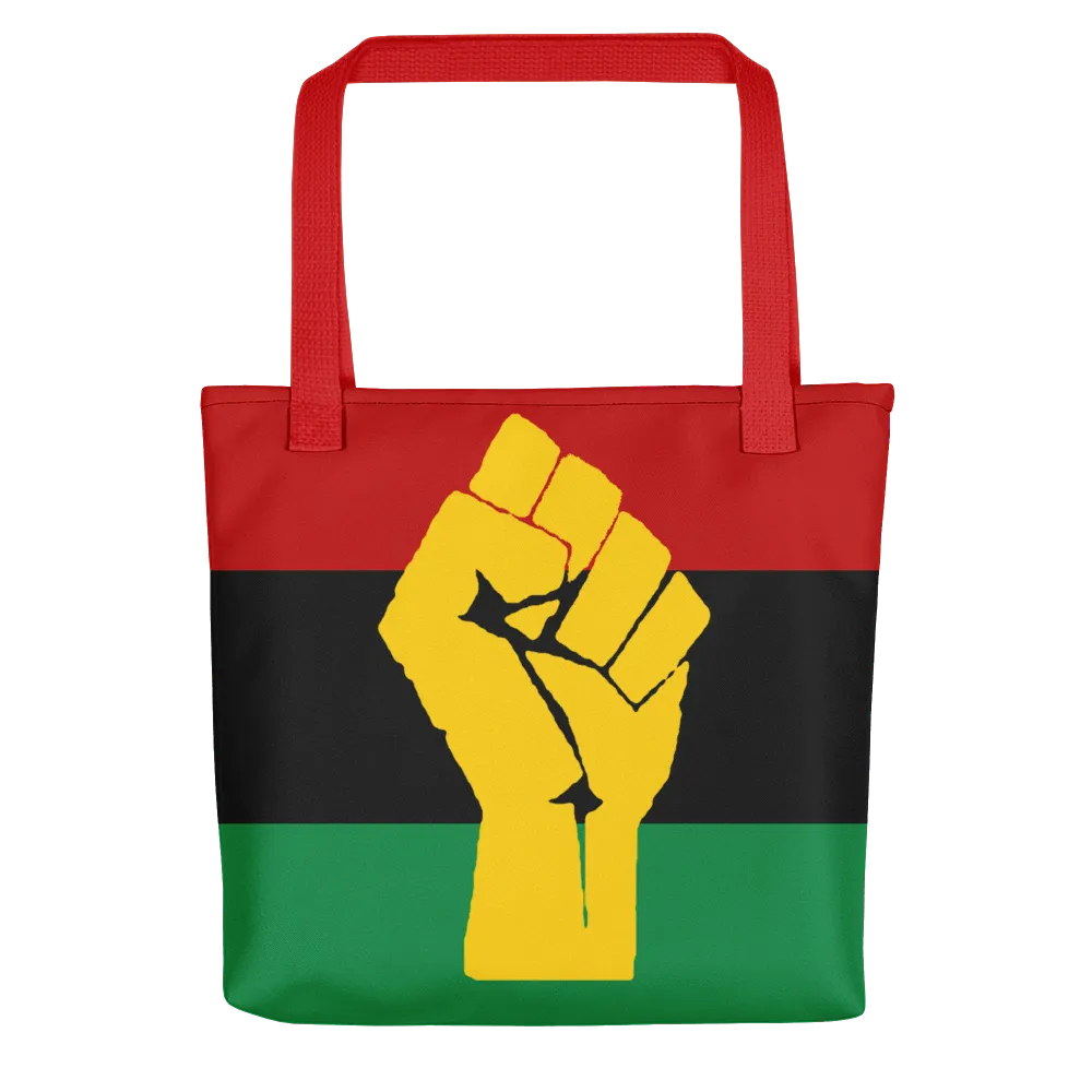 RBG Flag w/ Yellow Fist Tote bag