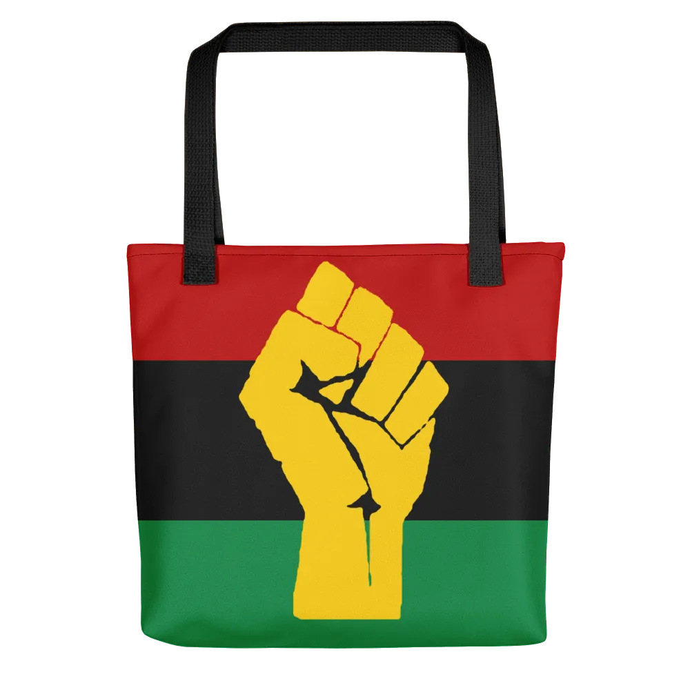 RBG Flag w/ Yellow Fist Tote bag