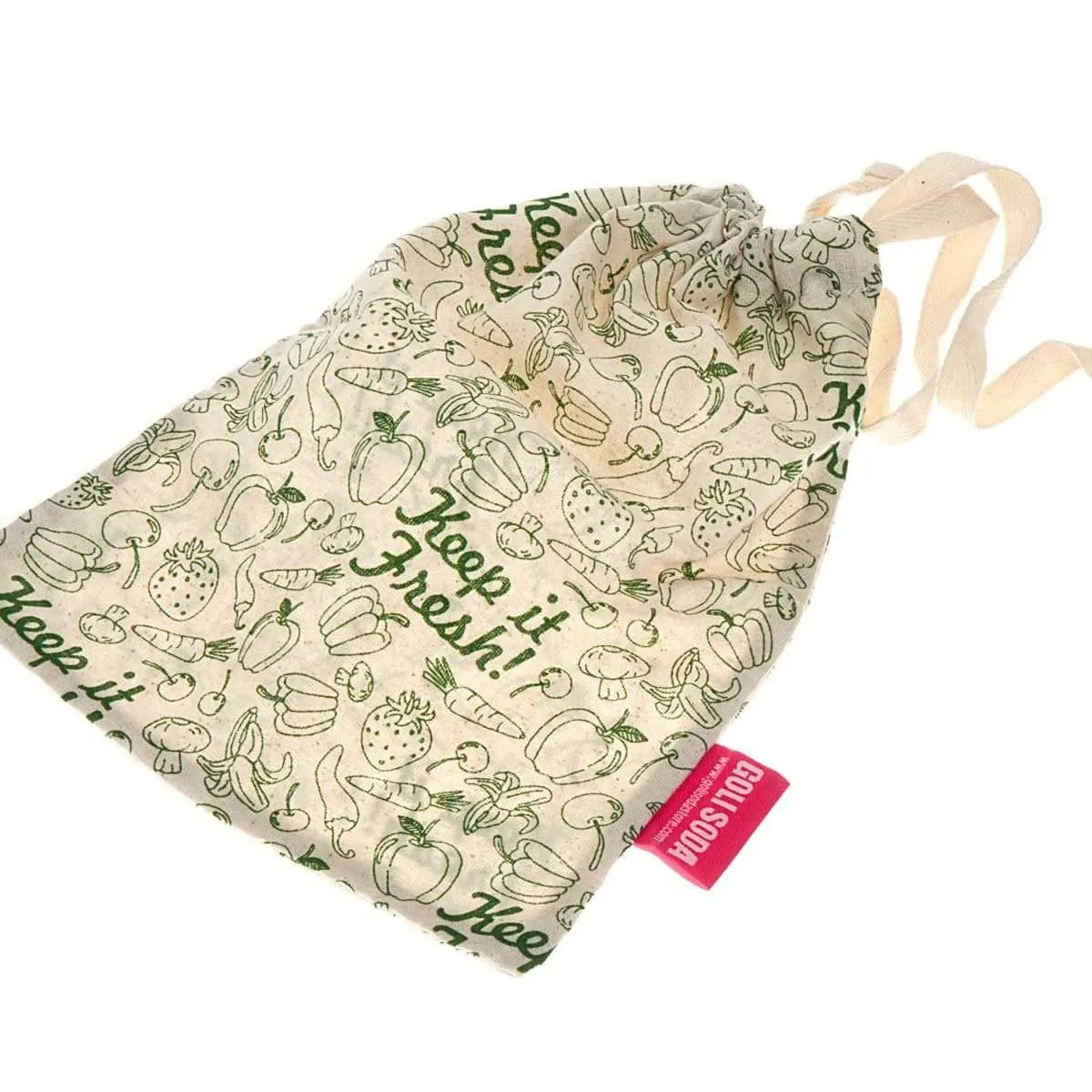 Reusable Cotton Keep it Fresh- Set of 2 Small & 2 Big - for Veggies, Roti, Sprouting & Paneer