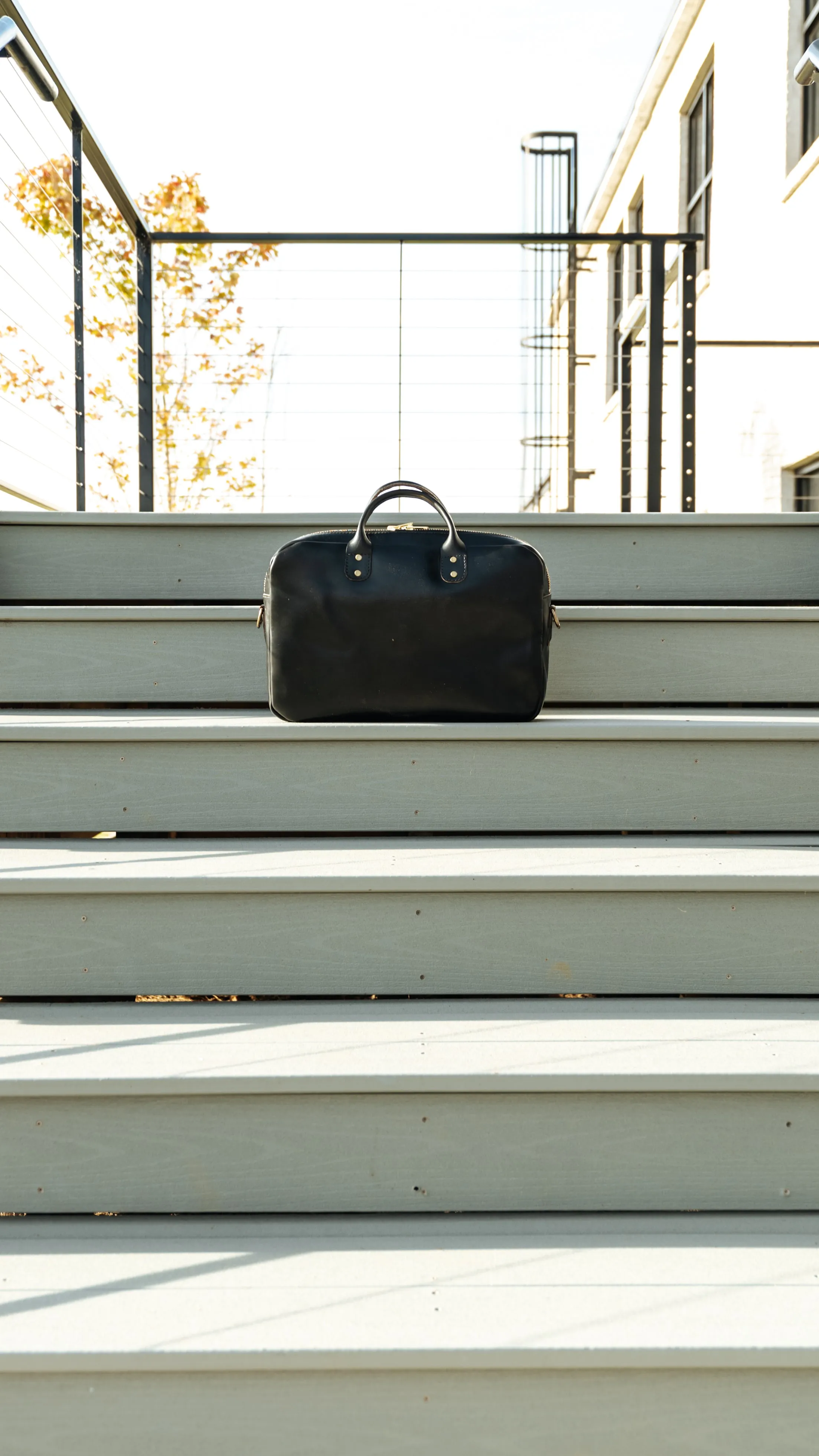 Slim Briefcase in Horween Black Chromexcel