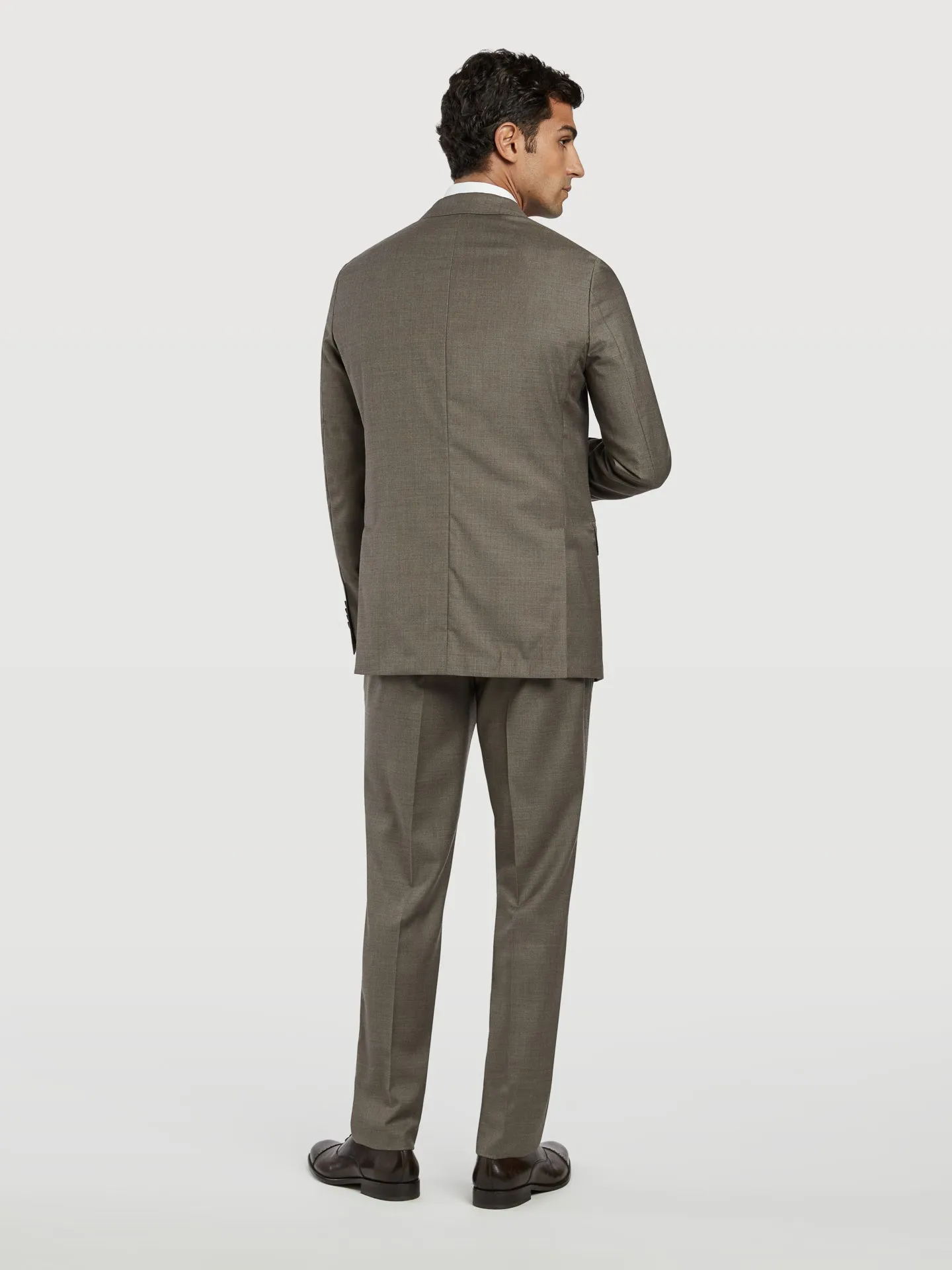 Slim fit twill business suit