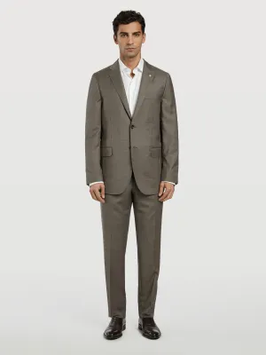 Slim fit twill business suit