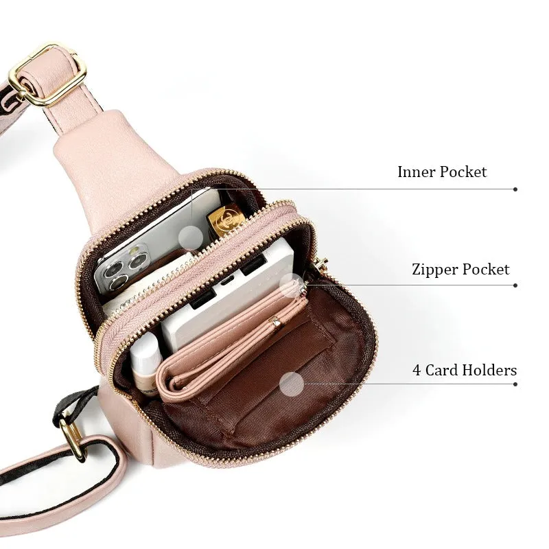 Spacious and Organized Vegan Leather Crossbody Fanny Pack Bag