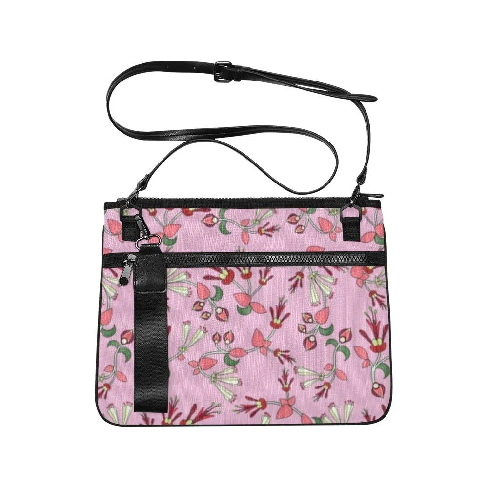 Strawberry Floral Slim Clutch Bag