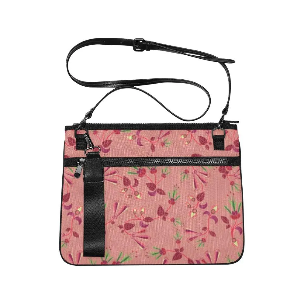 Swift Floral Peach Rouge Remix Slim Clutch Bag