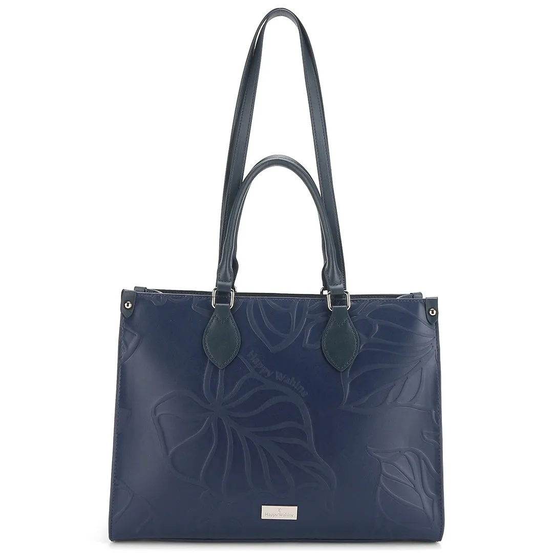 Tote Kauwela Kalo Embossed Navy