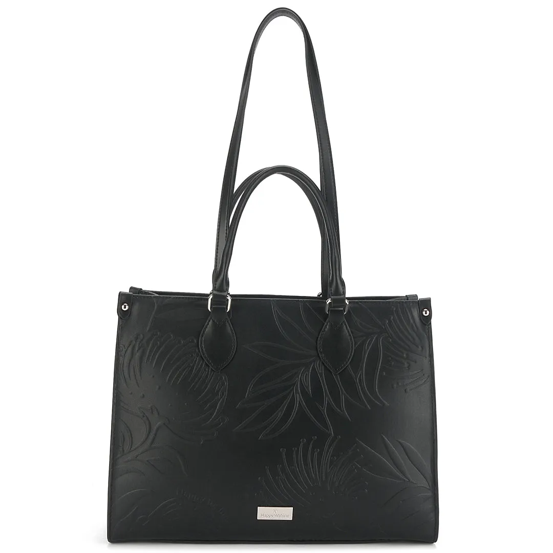 Tote Kauwela Lehua Embossed Black