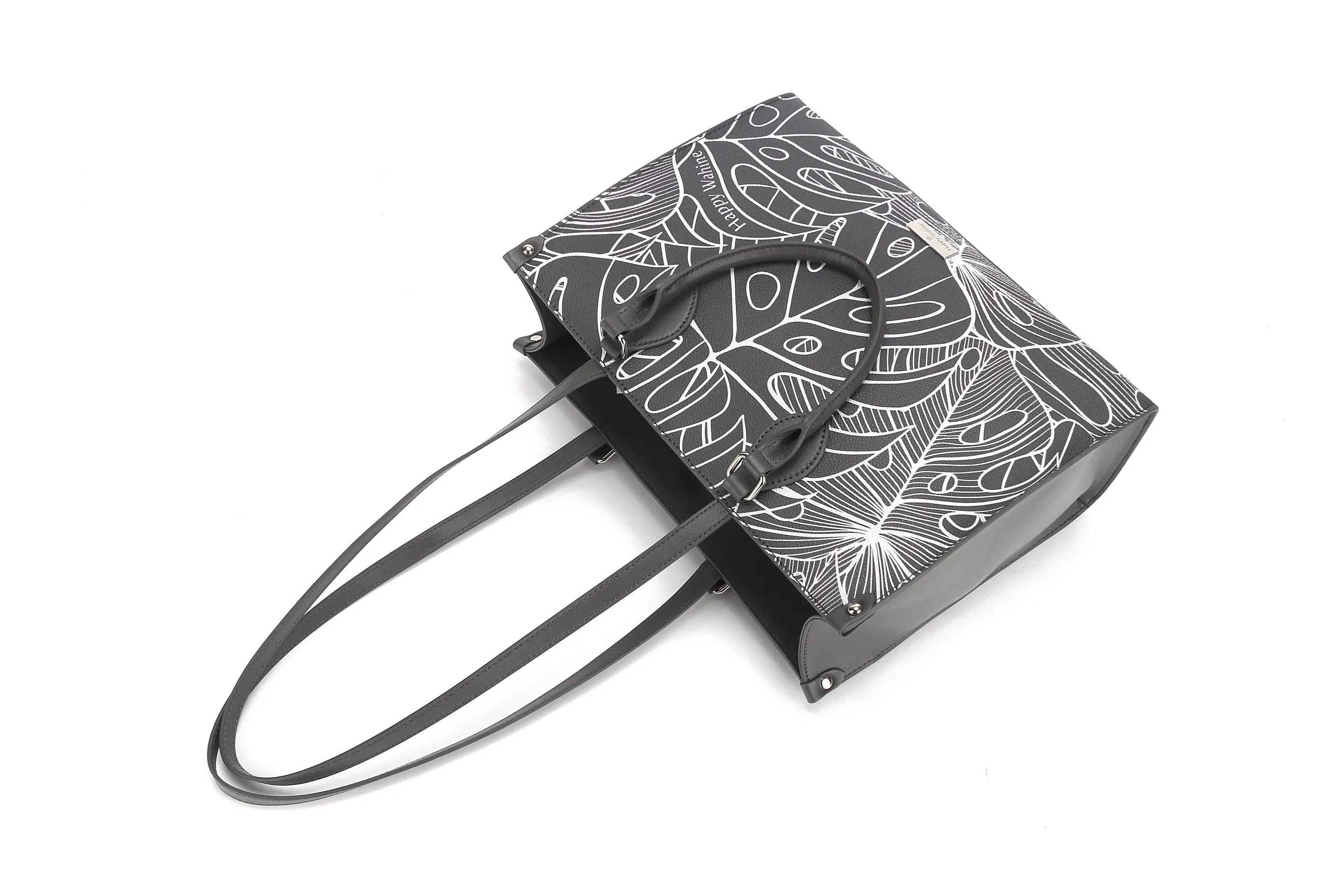 Tote Kauwela Monstera Lines Grey