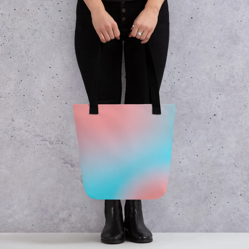 Transgender Trans Pride Tote Bag - Blurred Lines