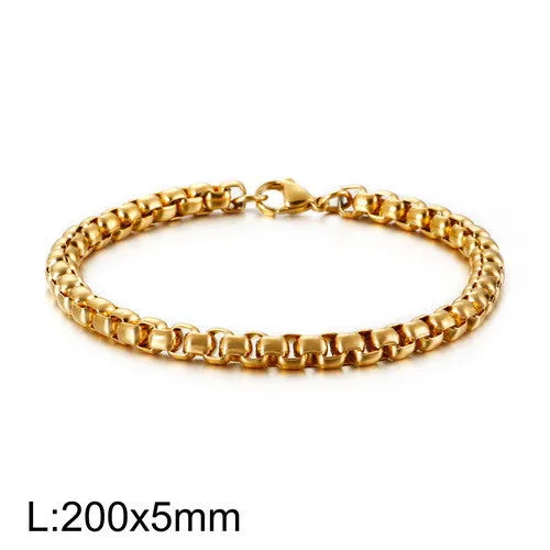 Trendy Electroplated Gold Bracelet for Men - Stylish and Versatile Accessory