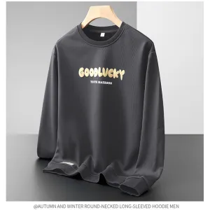 Versatile Round Neck Thickened Trendy Plus Velvet Warmth Sweatshirt