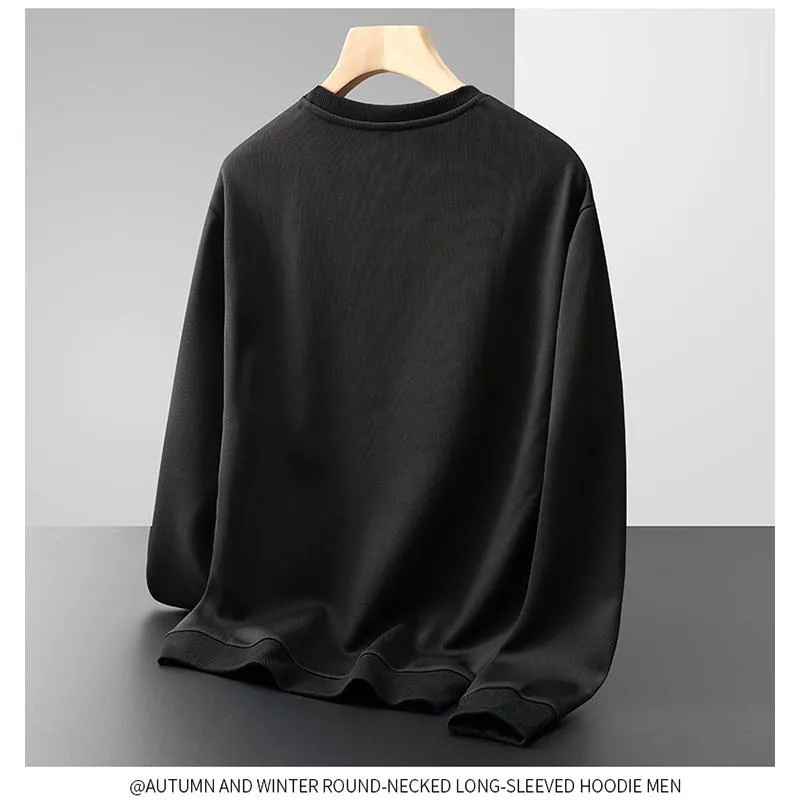 Versatile Round Neck Thickened Trendy Plus Velvet Warmth Sweatshirt