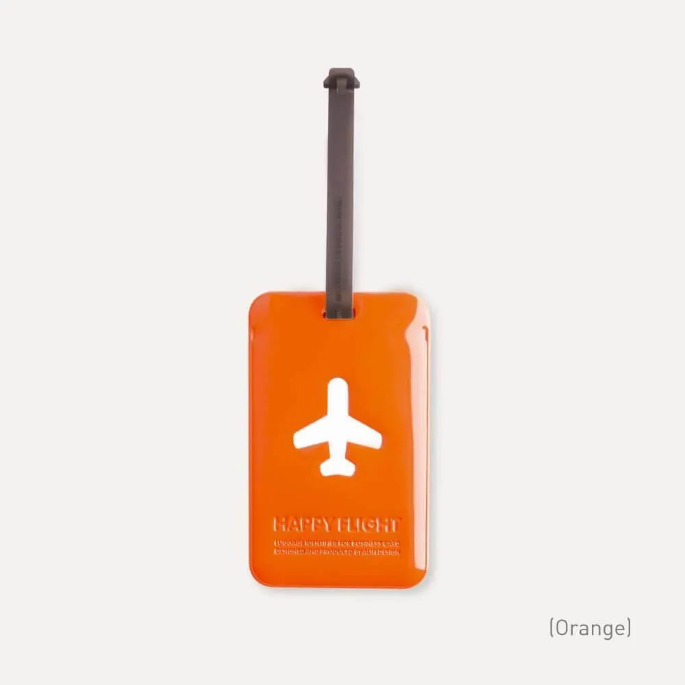 Vivid Rectangular Luggage Tag Orange